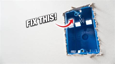 how to fix loose electrical outlet box|broken electrical box replacement.